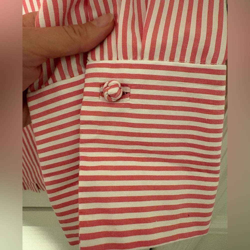 Gretchen Scott Designs Pink and White Forget me Knot button down - Picture 6 of 6